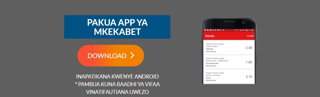 Mkekabet mobile app for Android