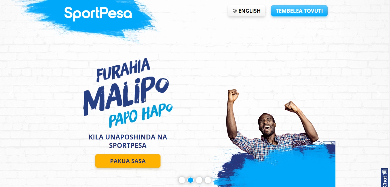 SportPesa bookmaker's website